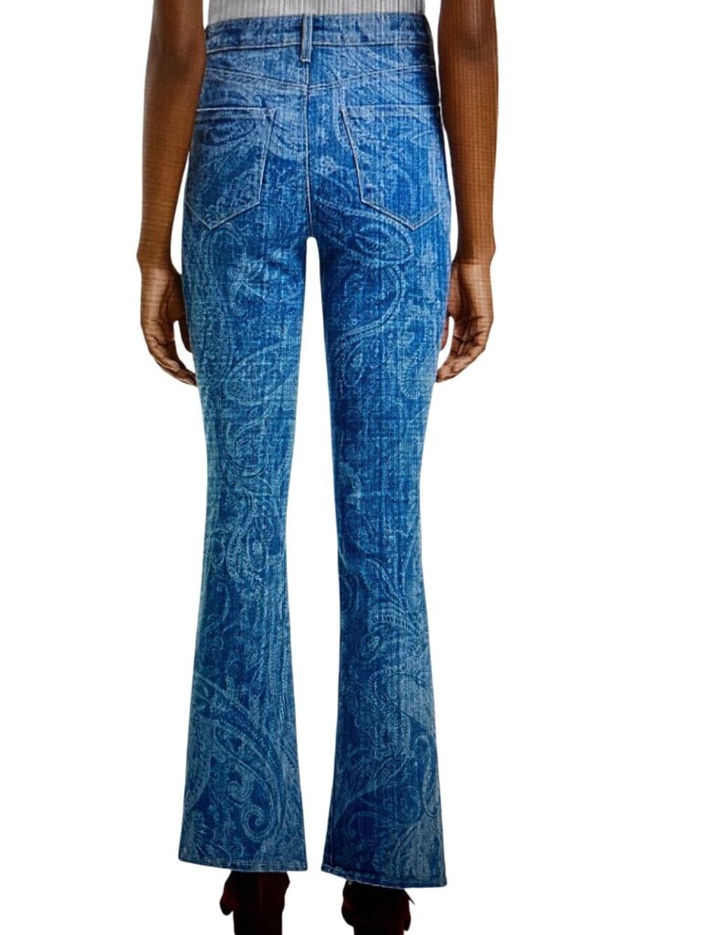 L'AGENCE Stassi High Rise Sleek Baby Bootcut Jeans in Paisley Western Sz  NWT - Picture 2 of 10